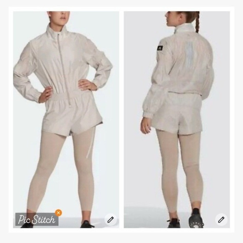 NWT Adidas Running Women Boa Jacket Romper Running Carerra Vapour Grey HP2001 Md